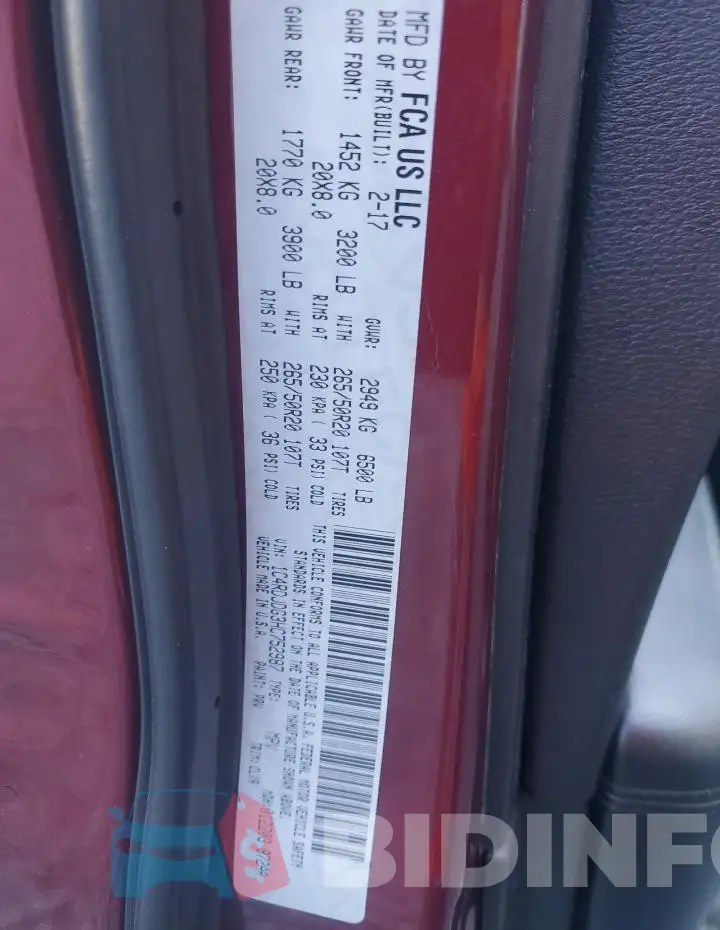 1C4RDJDG3HC752987 Photo# 13