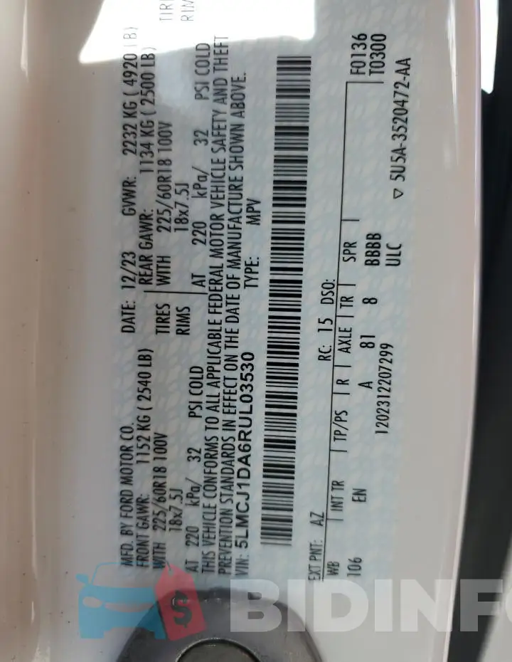 5LMCJ1DA6RUL03530 Photo# 14