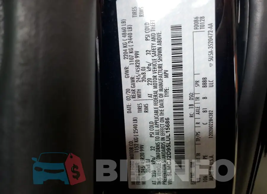 5LMCJ2D95LUL15686 Photo# 13
