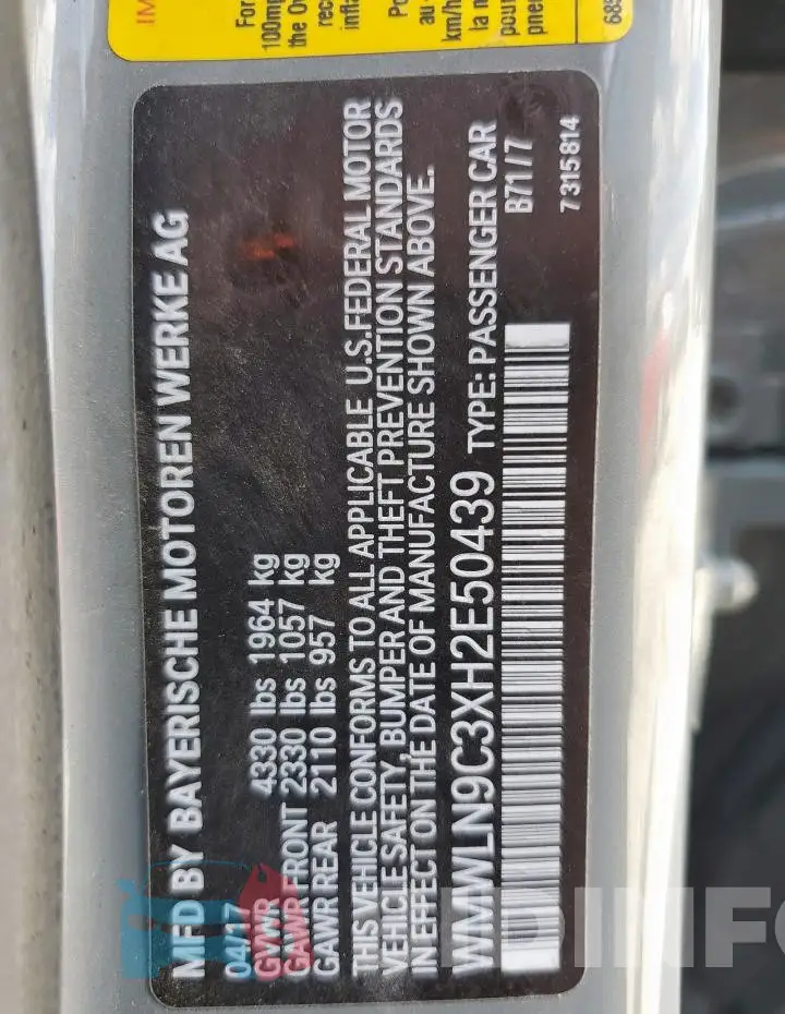 WMWLN9C3XH2E50439 Photo# 12