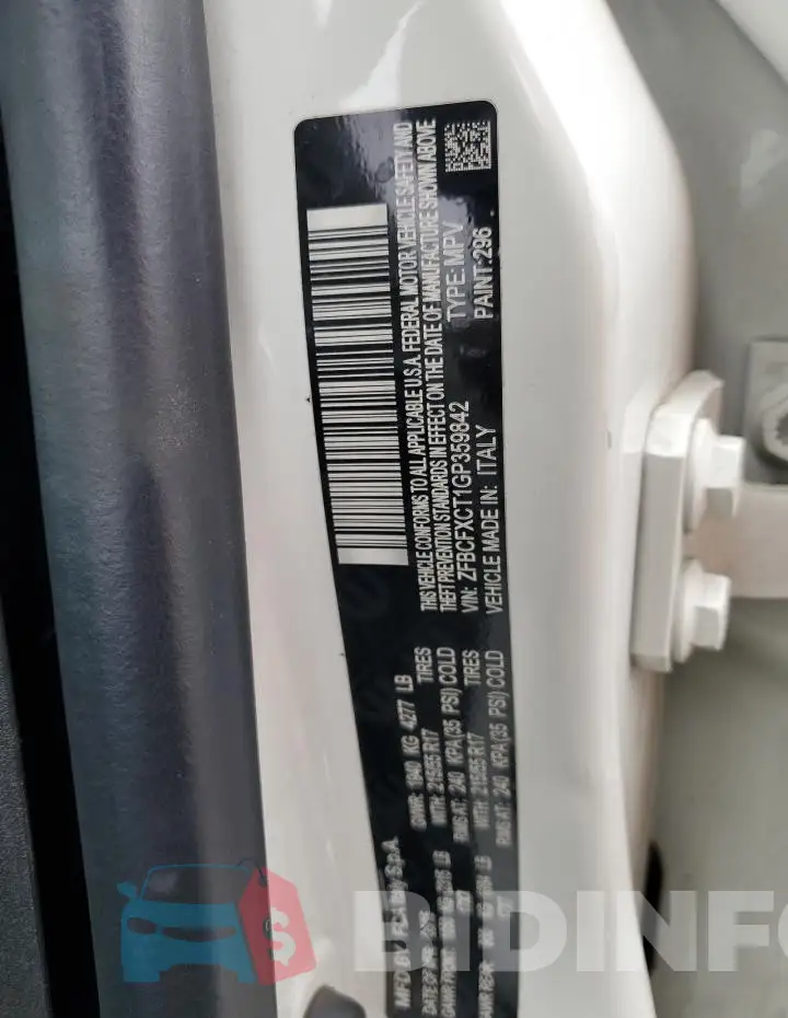 ZFBCFXCT1GP359842 Photo# 13