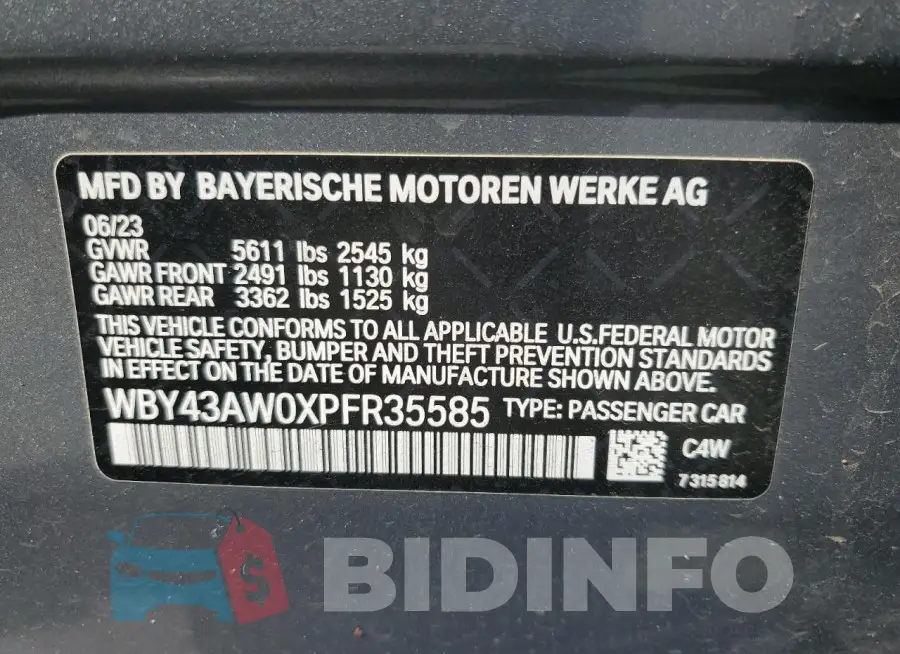 WBY43AW0XPFR35585 Photo# 12