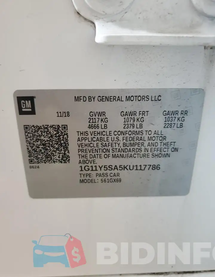 1G11Y5SA5KU117786 Photo# 12