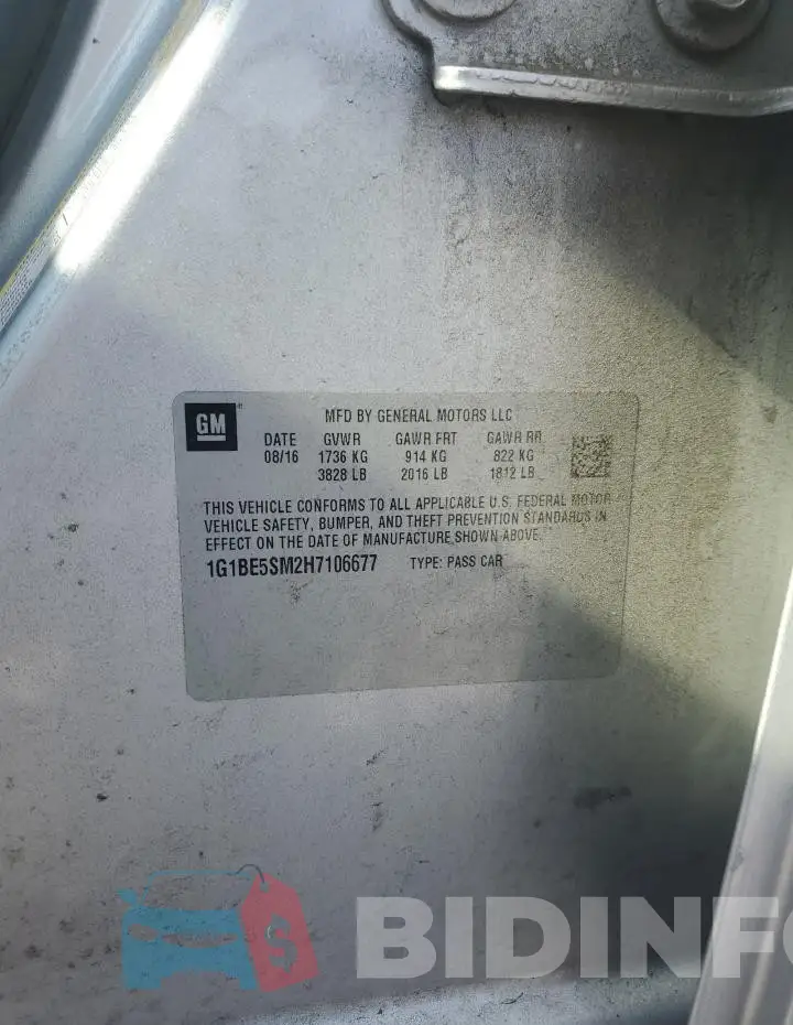 1G1BE5SM2H7106677 Photo# 13