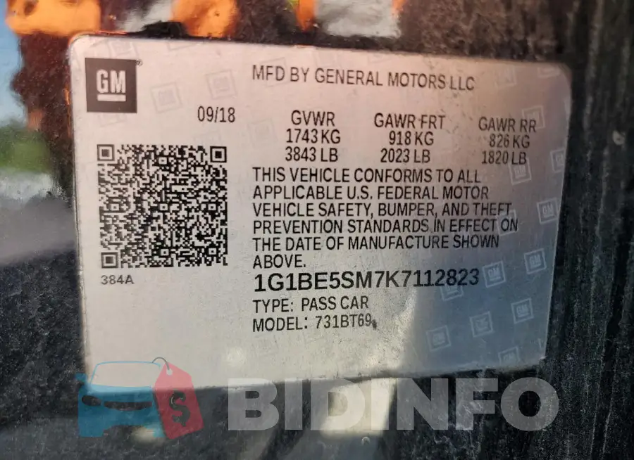 1G1BE5SM7K7112823 Photo# 13
