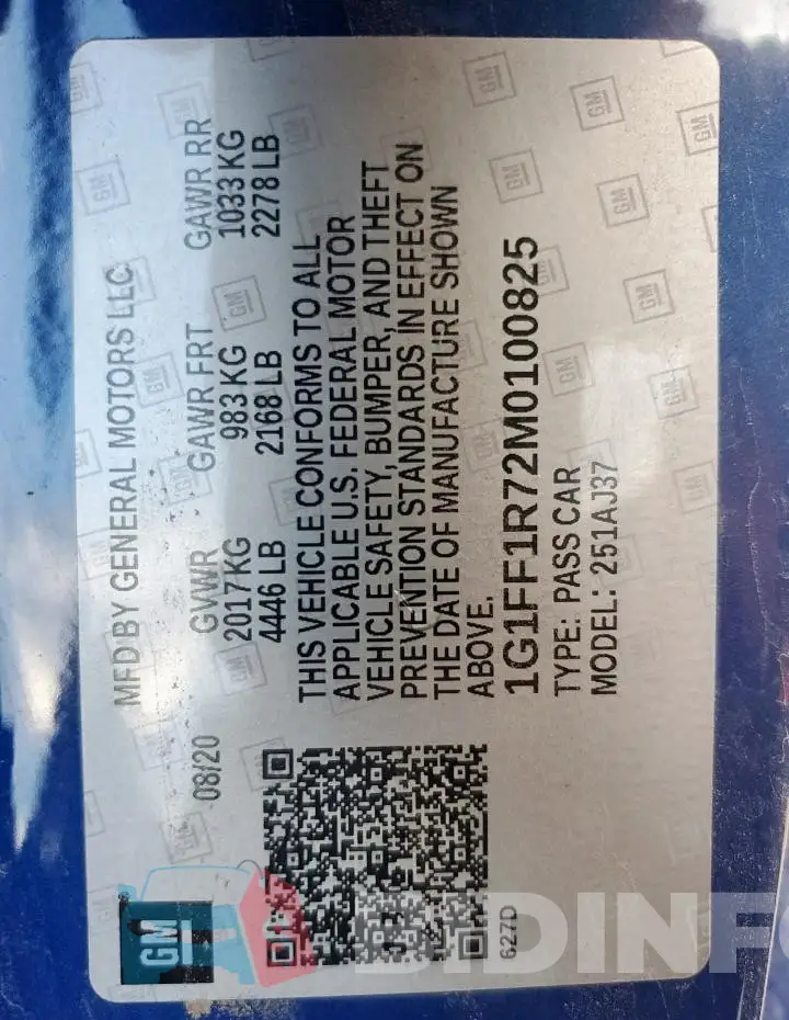 1G1FF1R72M0100825 Photo# 13