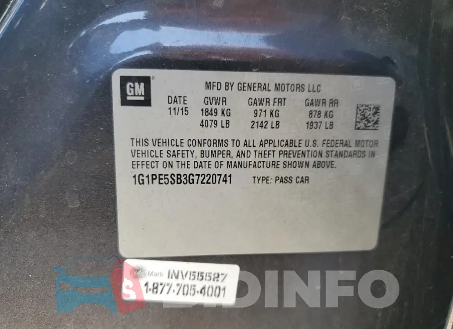 1G1PE5SB3G7220741 Photo# 12