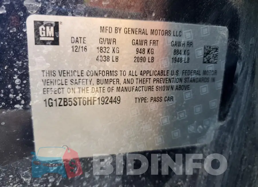 1G1ZB5ST6HF192449 Photo# 12