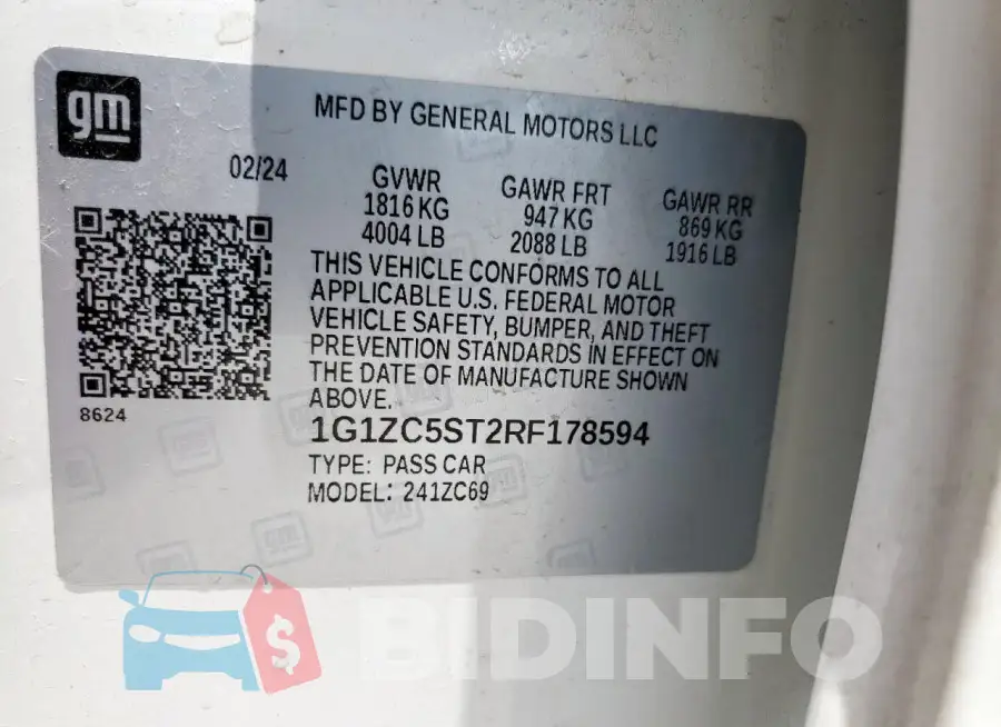 1G1ZC5ST2RF178594 Photo# 12