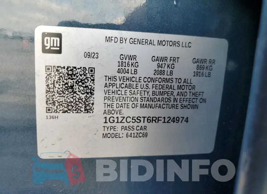 1G1ZC5ST6RF124974 Photo# 13