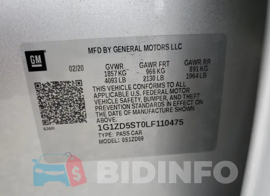 1G1ZD5ST0LF110475 Photo# 13