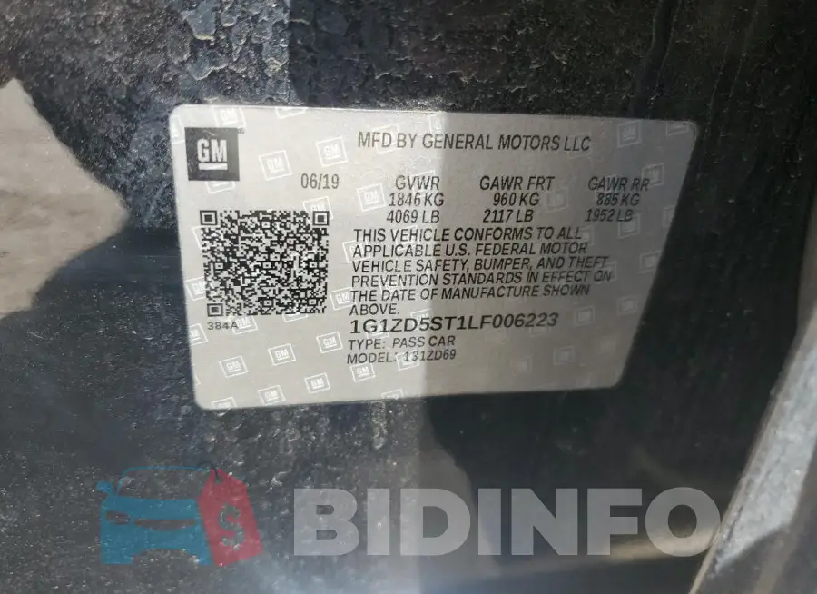 1G1ZD5ST1LF006223 Photo# 13