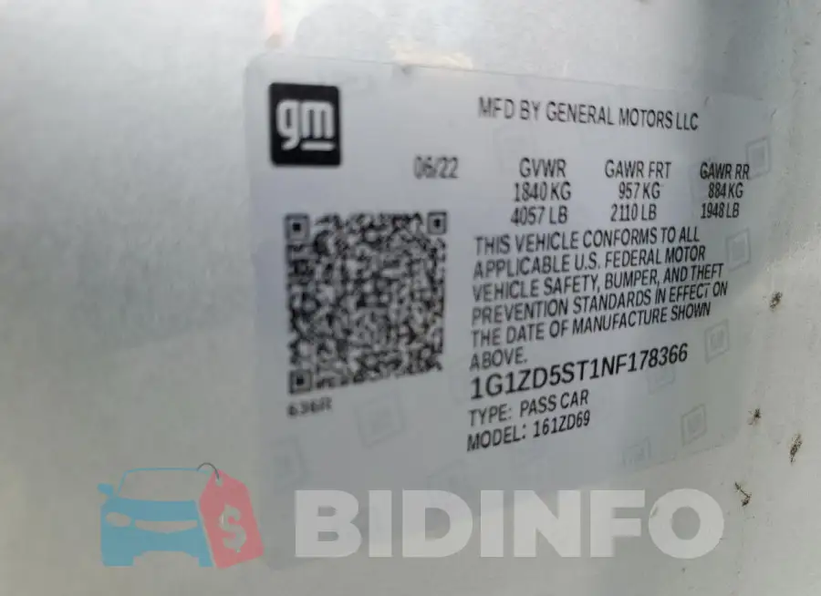 1G1ZD5ST1NF178366 Photo# 12