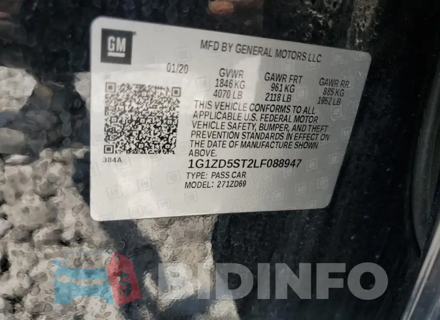 1G1ZD5ST2LF088947 Photo# 12