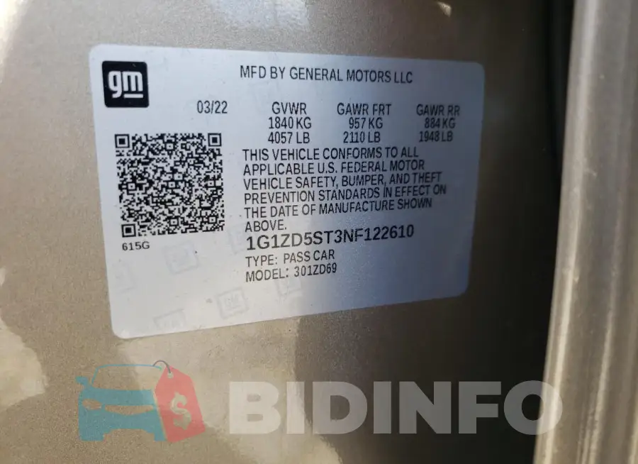 1G1ZD5ST3NF122610 Photo# 12