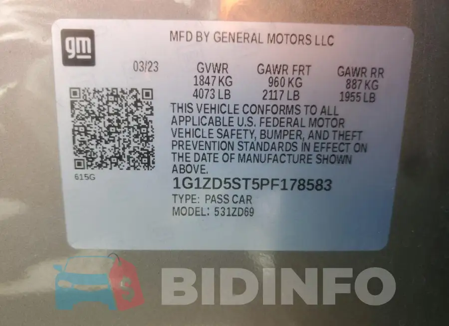 1G1ZD5ST5PF178583 Photo# 12