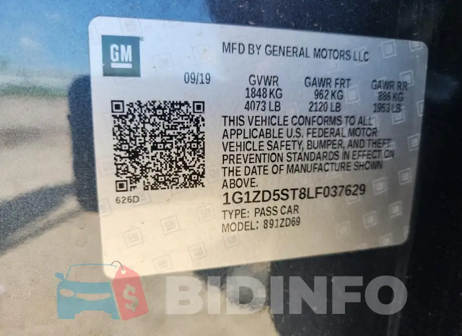 1G1ZD5ST8LF037629 Photo# 13