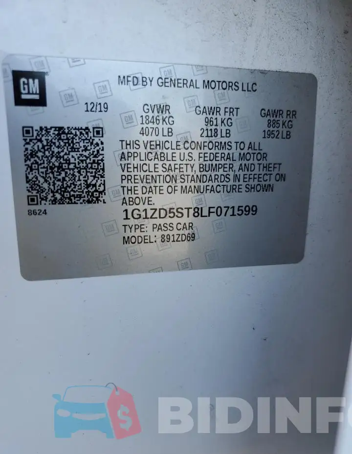 1G1ZD5ST8LF071599 Photo# 13