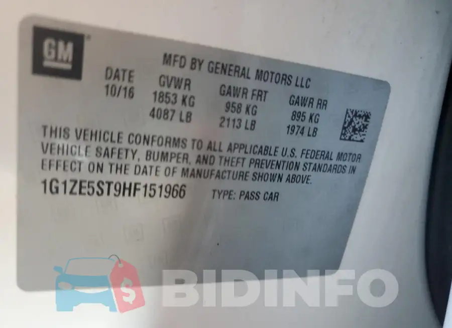 1G1ZE5ST9HF151966 Photo# 12