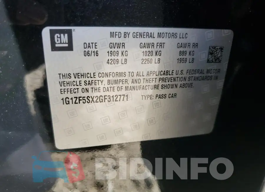 1G1ZF5SX2GF312771 Photo# 12