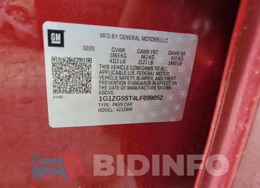 1G1ZG5ST4LF099052 Photo# 12