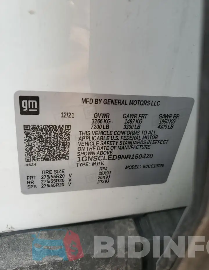1GNSCLED9NR160420 Photo# 14