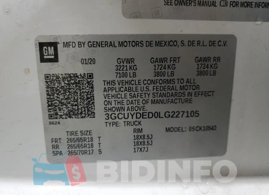 3GCUYDED0LG227105 Photo# 12