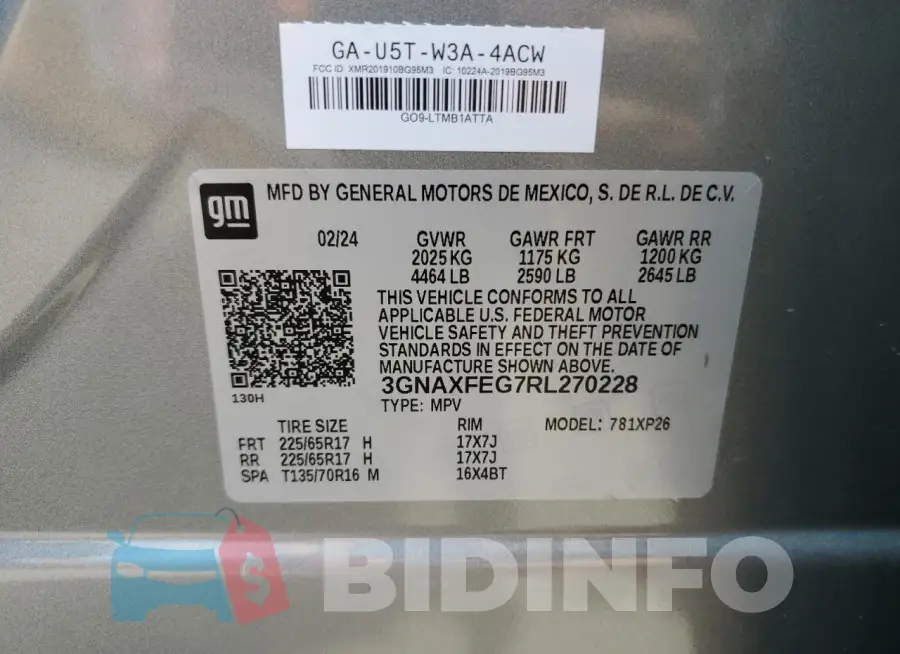 3GNAXFEG7RL270228 Photo# 13