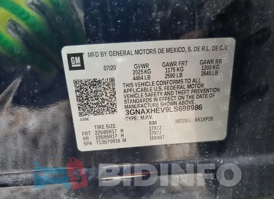 3GNAXHEV9LS698986 Photo# 14
