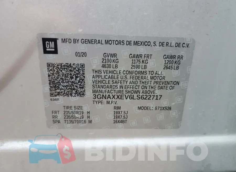 3GNAXXEV6LS622717 Photo# 14