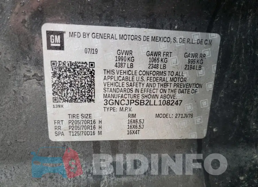 3GNCJPSB2LL108247 Photo# 14