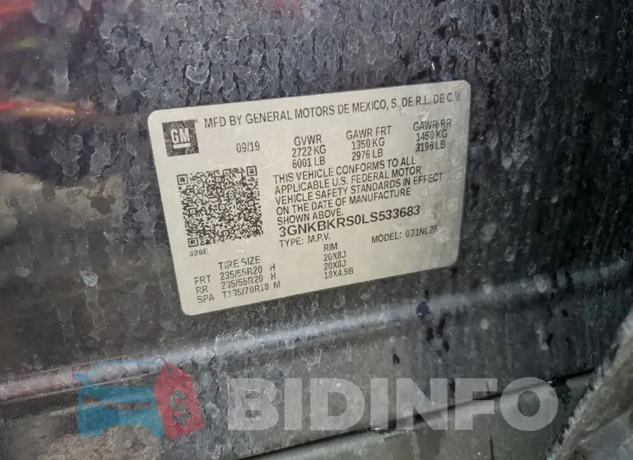 3GNKBKRS0LS533683 Photo# 13
