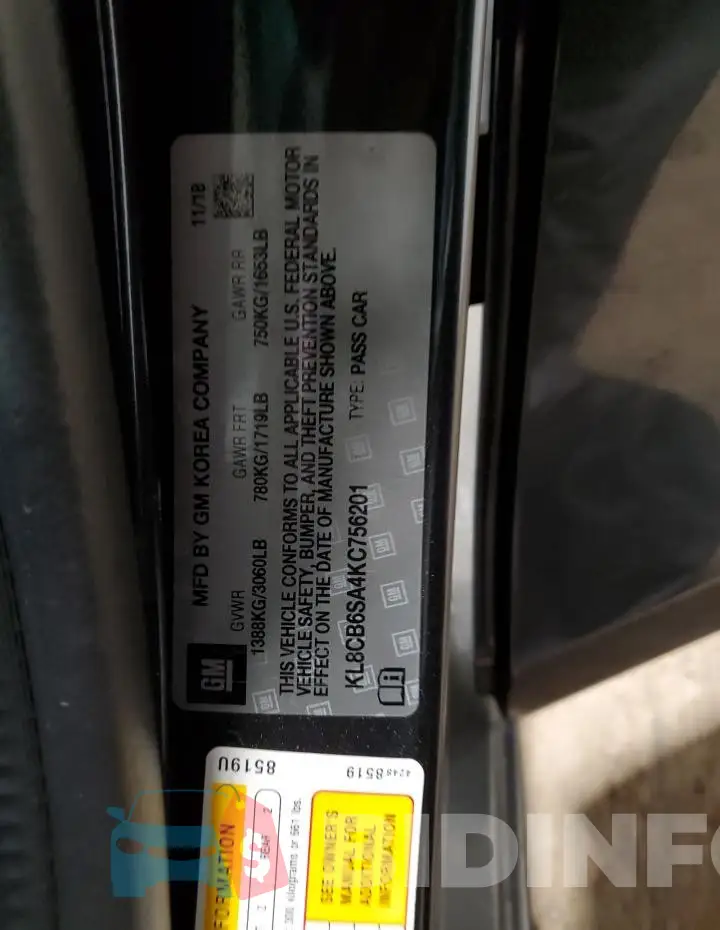 KL8CB6SA4KC756201 Photo# 12
