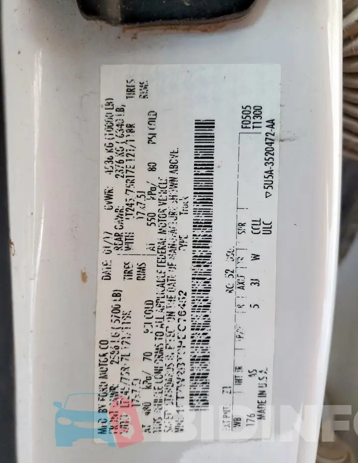 1FT7W2BT0HEC76452 Photo# 12