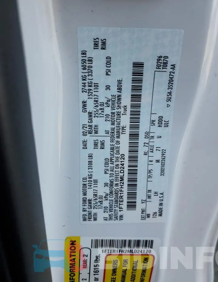 1FTER1FH2MLD24120 Photo# 13