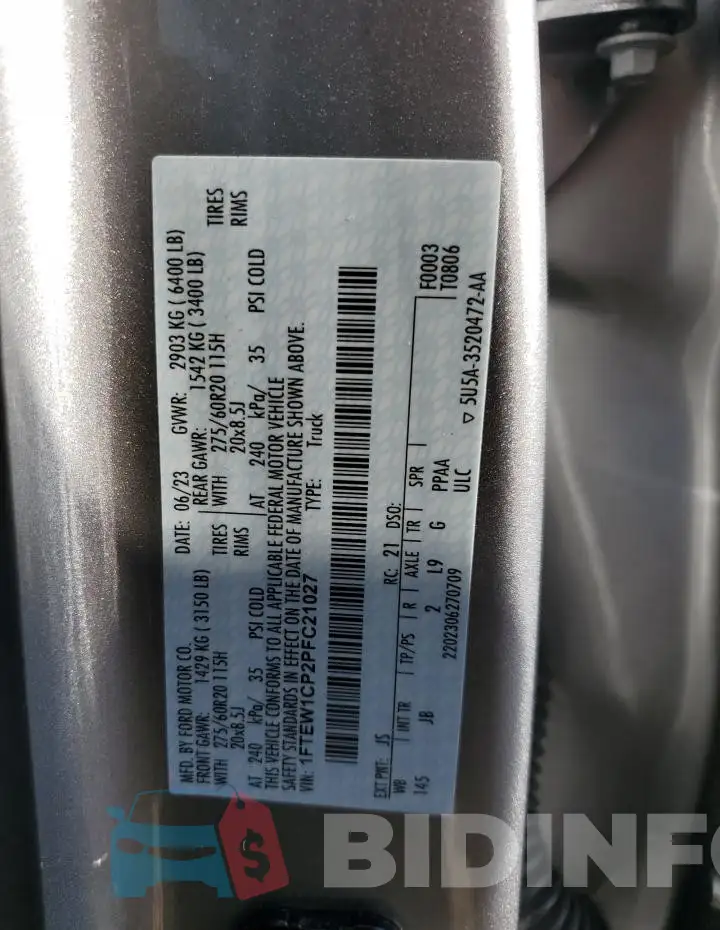 1FTEW1CP2PFC21027 Photo# 12