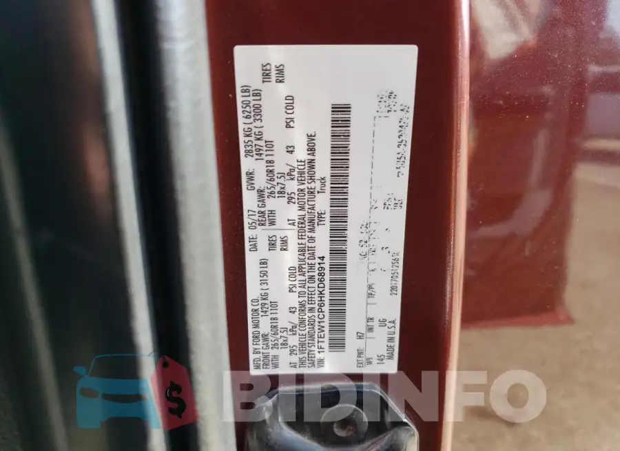 1FTEW1CP6HKD68914 Photo# 12