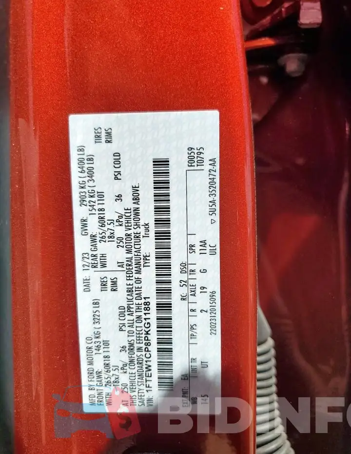 1FTEW1CP8PKG11881 Photo# 12