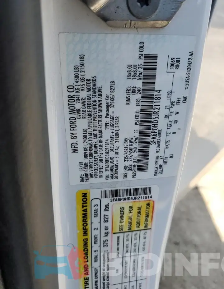 3FA6P0HD5JR211814 Photo# 12