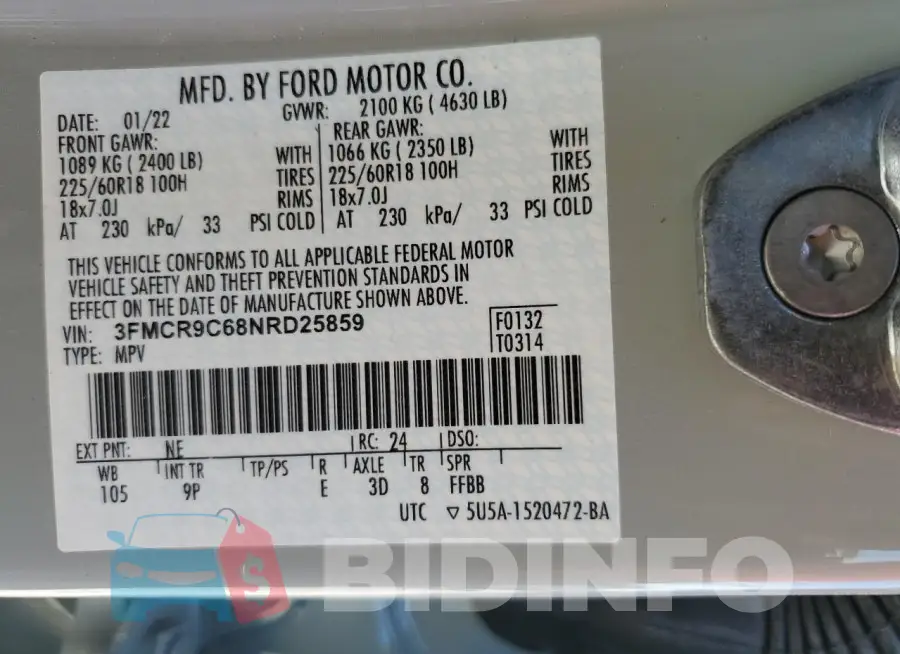 3FMCR9C68NRD25859 Photo# 13