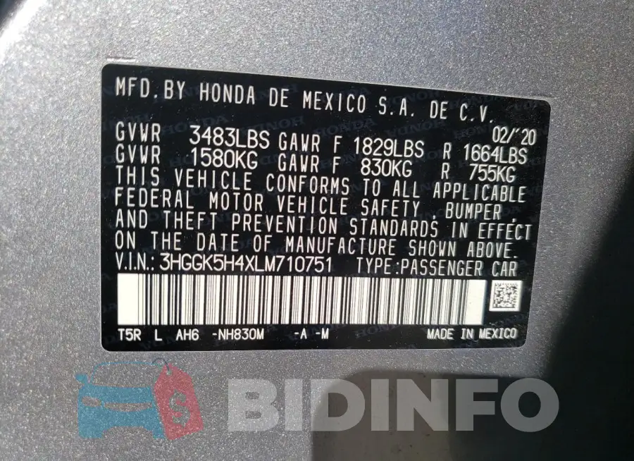3HGGK5H4XLM710751 Photo# 12