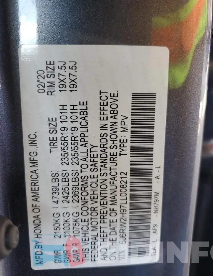 5J6RW2H97LL008212 Photo# 12