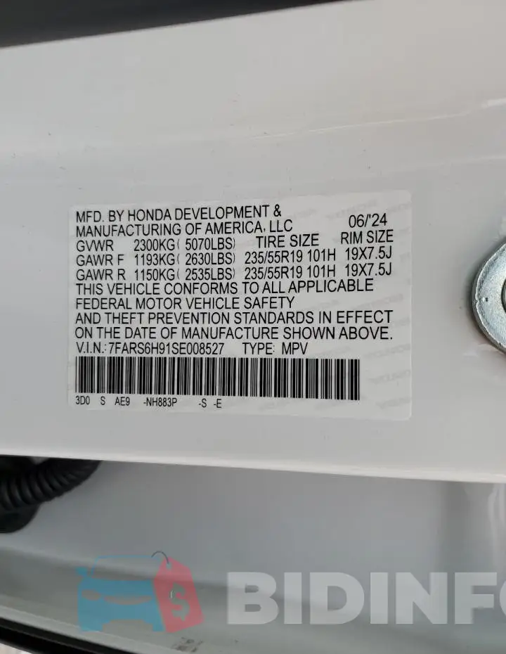 7FARS6H91SE008527 Photo# 13