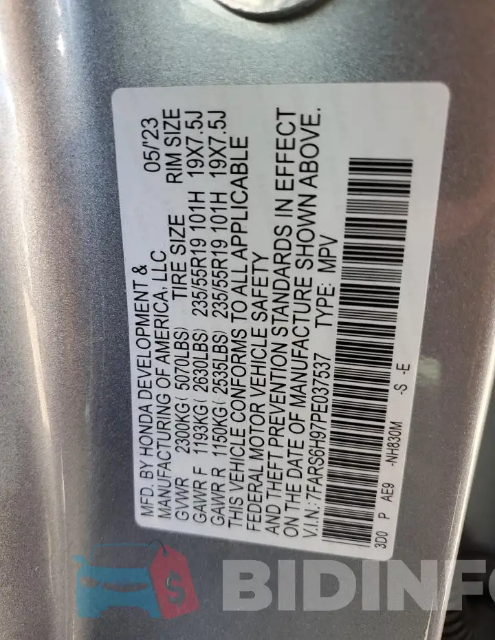 7FARS6H97PE037537 Photo# 13
