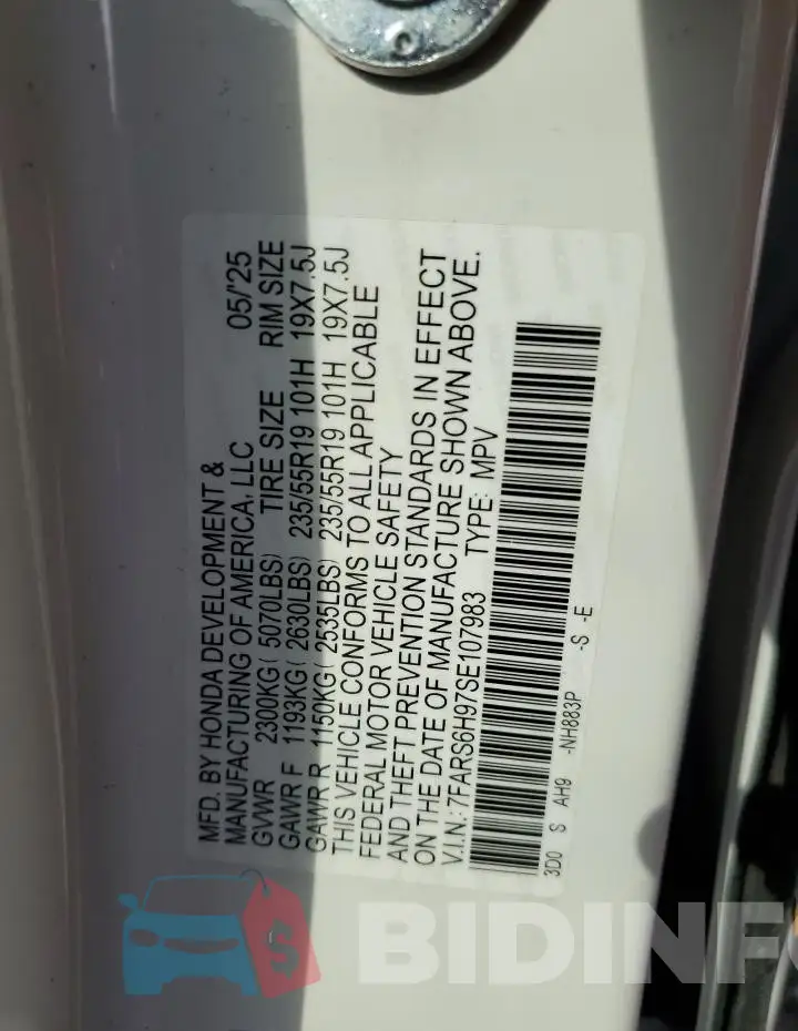 7FARS6H97SE107983 Photo# 13