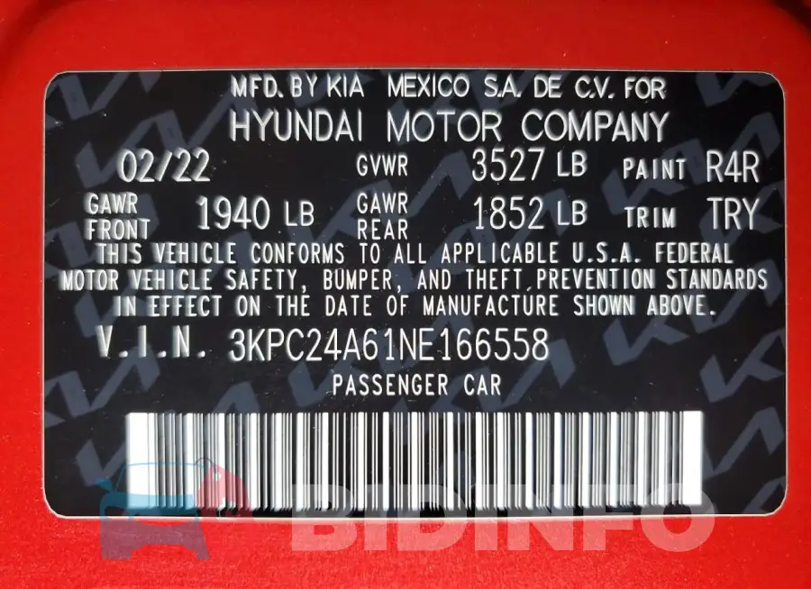 3KPC24A61NE166558 Photo# 12