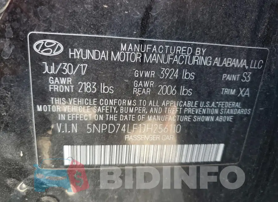 5NPD74LF1JH256110 Photo# 13