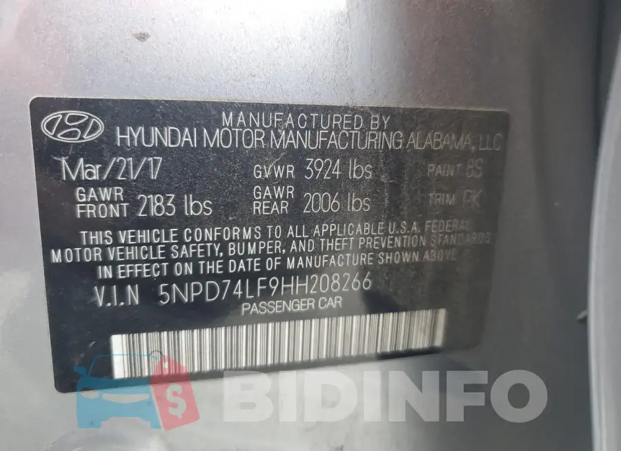 5NPD74LF9HH208266 Photo# 12
