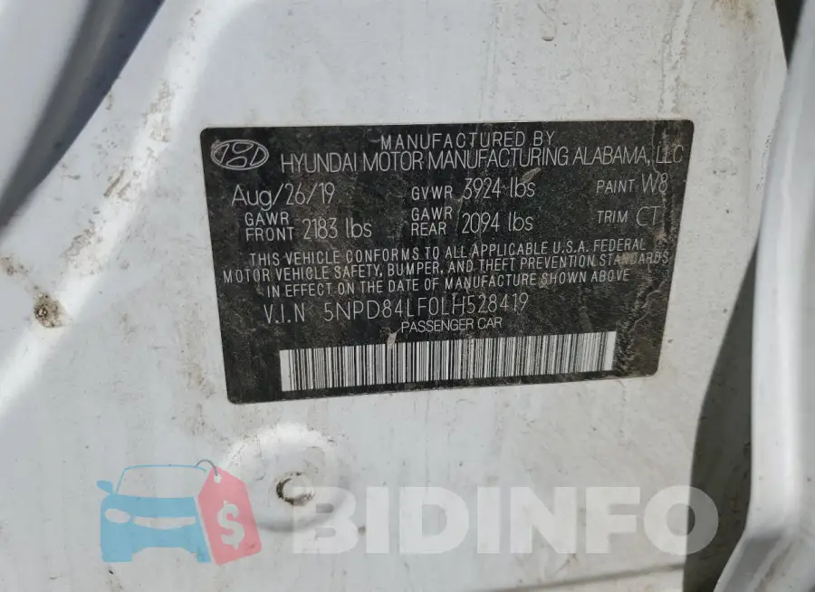5NPD84LF0LH528419 Photo# 13