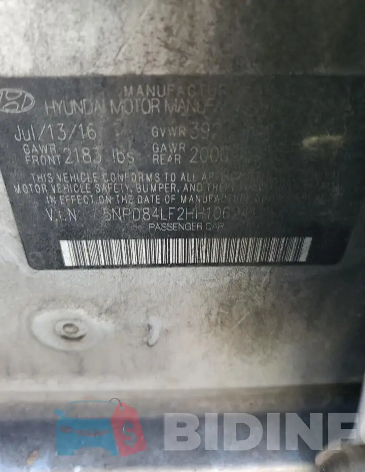 5NPD84LF2HH106241 Photo# 12